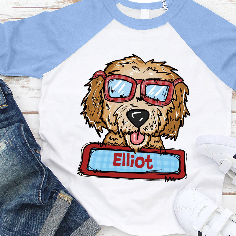 Personalized Kid Valentine's Day Goldendoodle Long Sleeves Shirt| Cloth12427