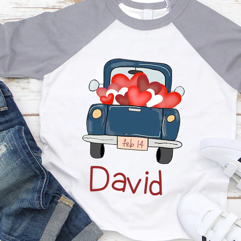 Personalized Kids Valentine Long Sleeves Shirt| Cloth12426