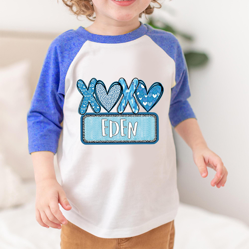 Personalized Kid Valentine's Day XOXO Long Sleeves Shirt| Cloth12428