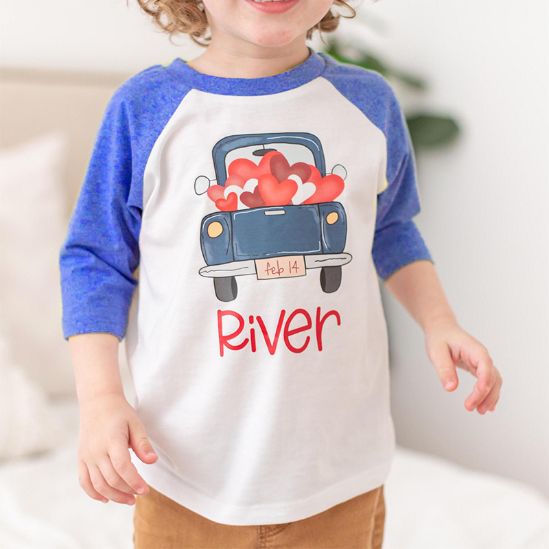 Personalized Kids Valentine Long Sleeves Shirt| Cloth12426