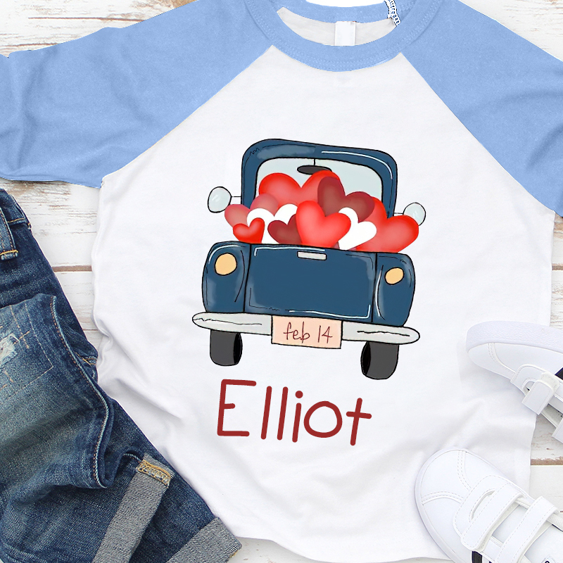 Personalized Kids Valentine Long Sleeves Shirt| Cloth12426