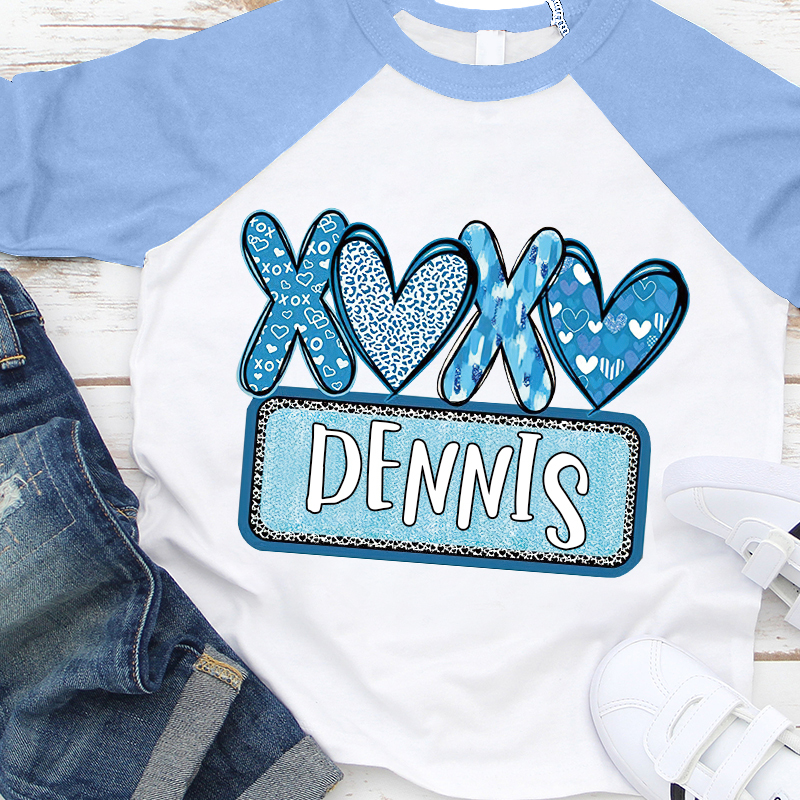 Personalized Kid Valentine's Day XOXO Long Sleeves Shirt| Cloth12428