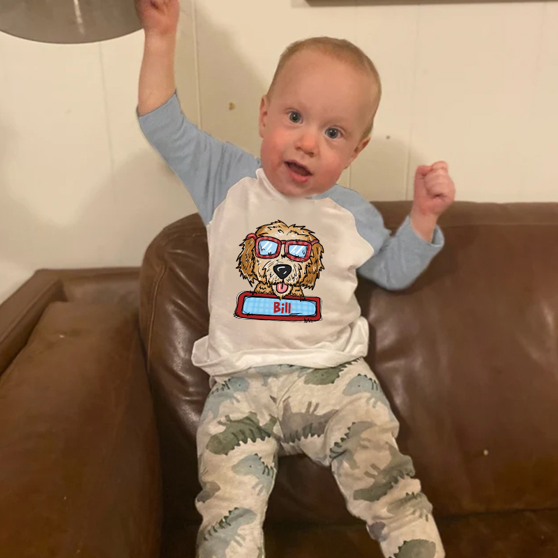 Personalized Kid Valentine's Day Goldendoodle Long Sleeves Shirt| Cloth12427