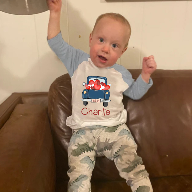 Personalized Kids Valentine Long Sleeves Shirt| Cloth12426