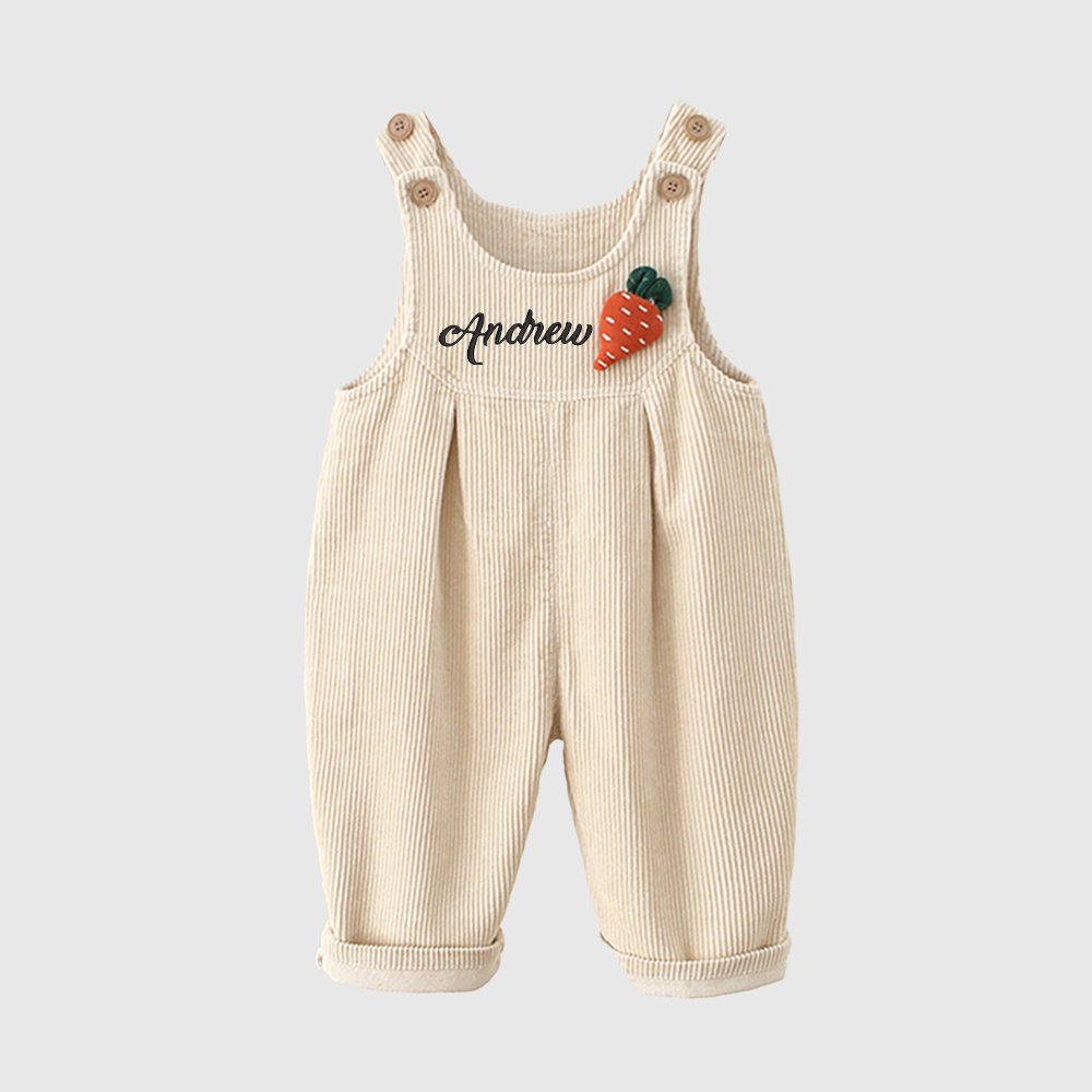 Personalized Kids Embroidered Corduroy Overalls| Pants26
