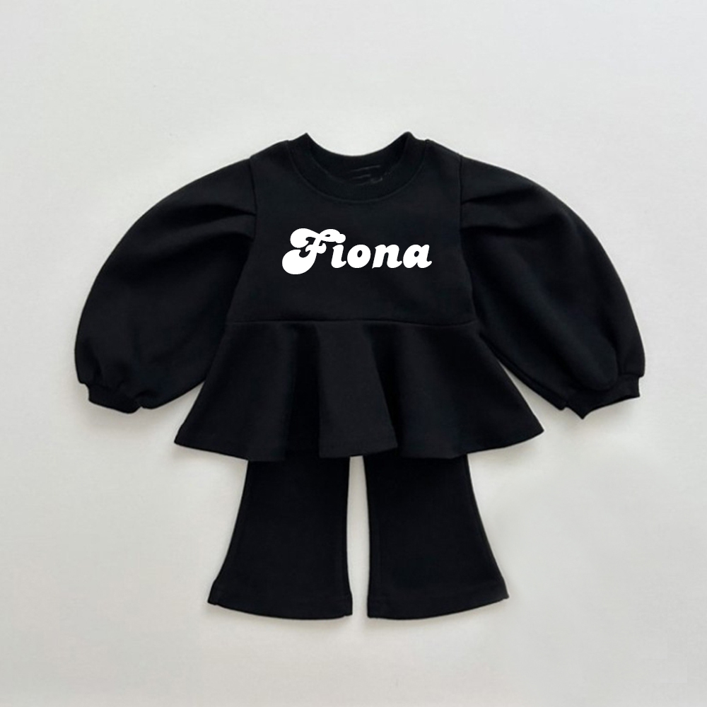 Personalized Girl Casual Sweatshirt and Pants Set| Cloth261