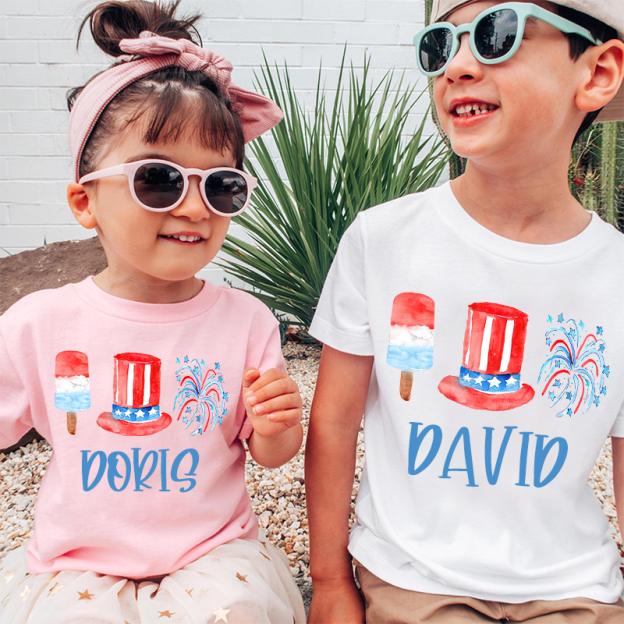 Personalized Kid 4th Of July Independence T-Shirt| Cloth1464