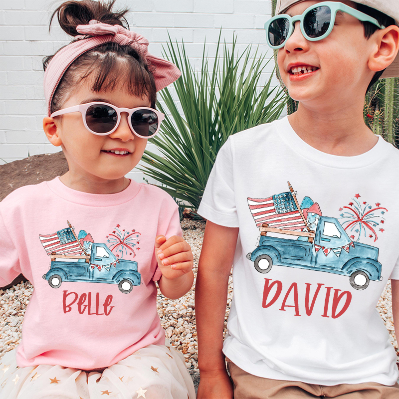 Personalized Kid 4th Of July Independence T-Shirt| Cloth1465