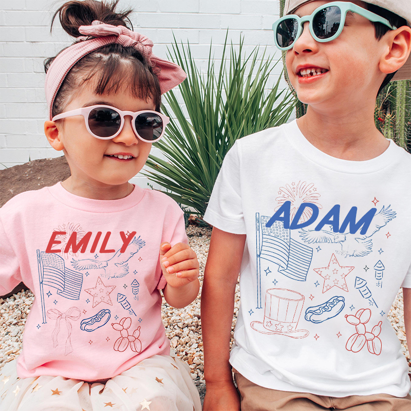 Personalized Kid 4th Of July Independence T-Shirt| Cloth1458
