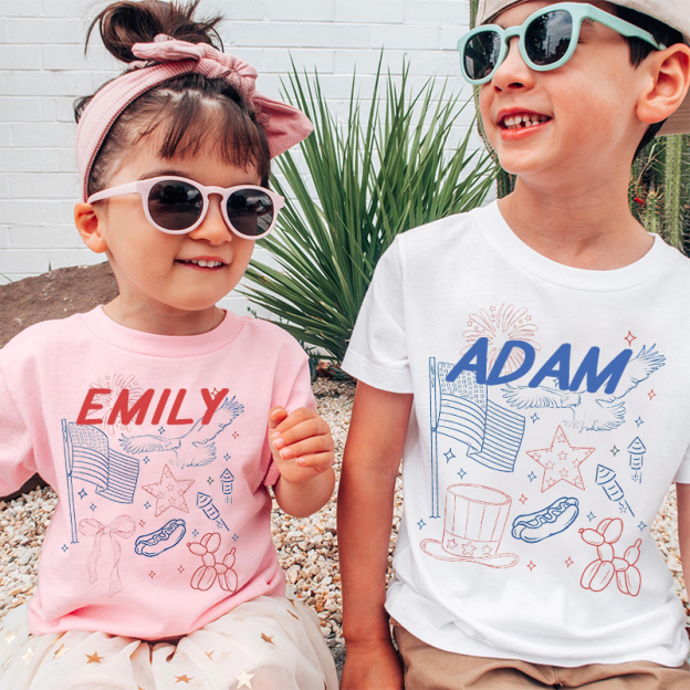 Personalized Kid 4th Of July Independence T-Shirt| Cloth1458