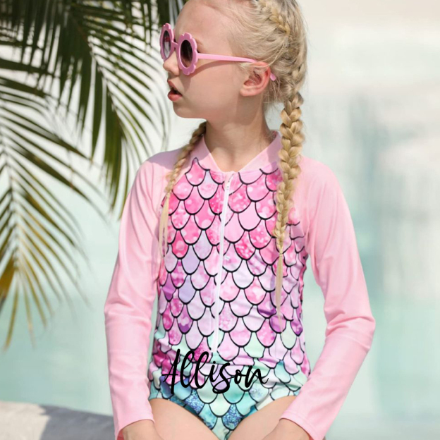 Personalized Unicorn Sun Protection Swimsuit| Swimsuit04