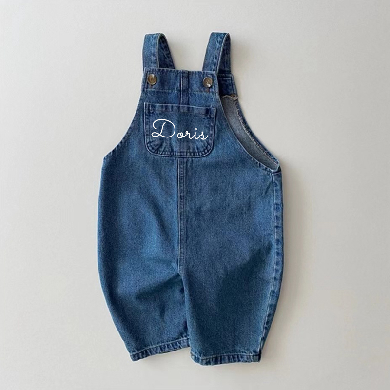 Personalized Kids Multicolor Cozy Overalls| Pants14