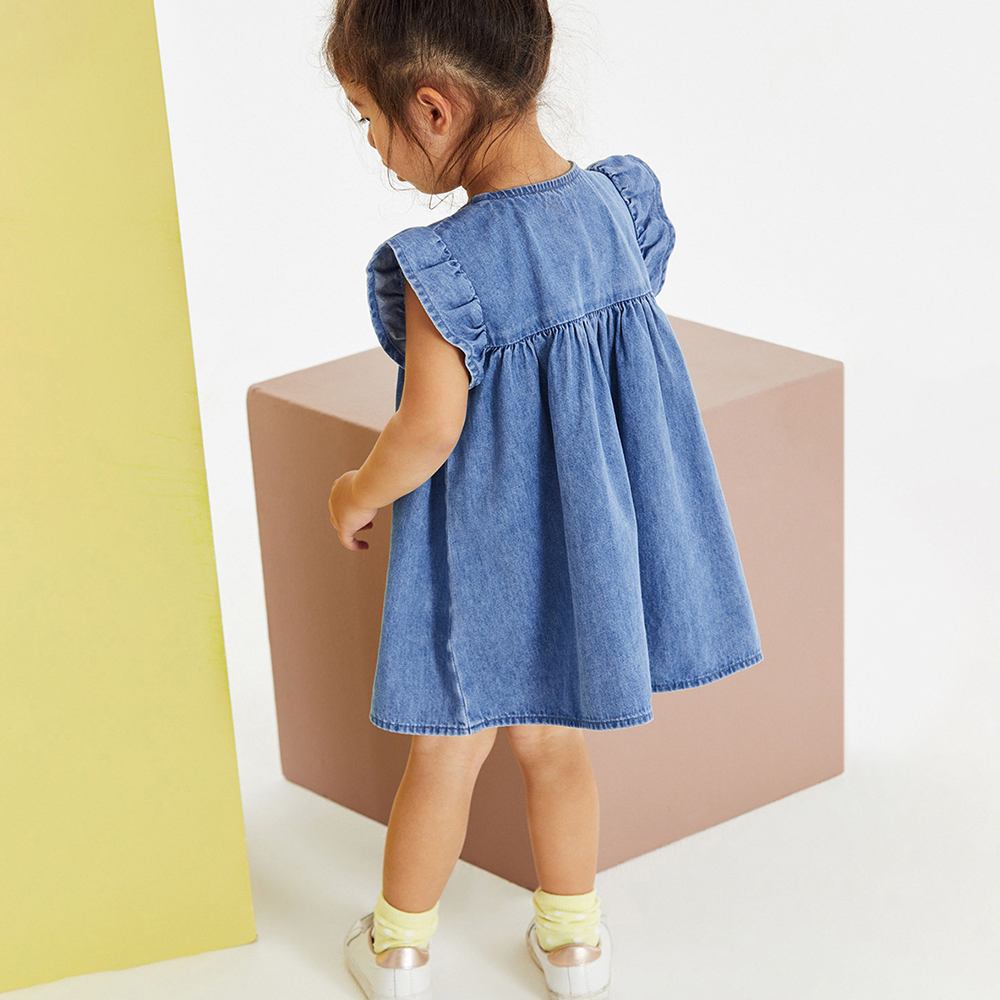 Personalized Girls Monogrammed Denim Dress| Dress20