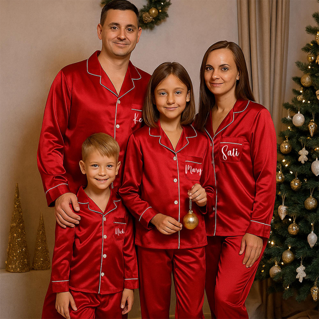 Personalized Family Stain Christmas Pajamas Set| Match07