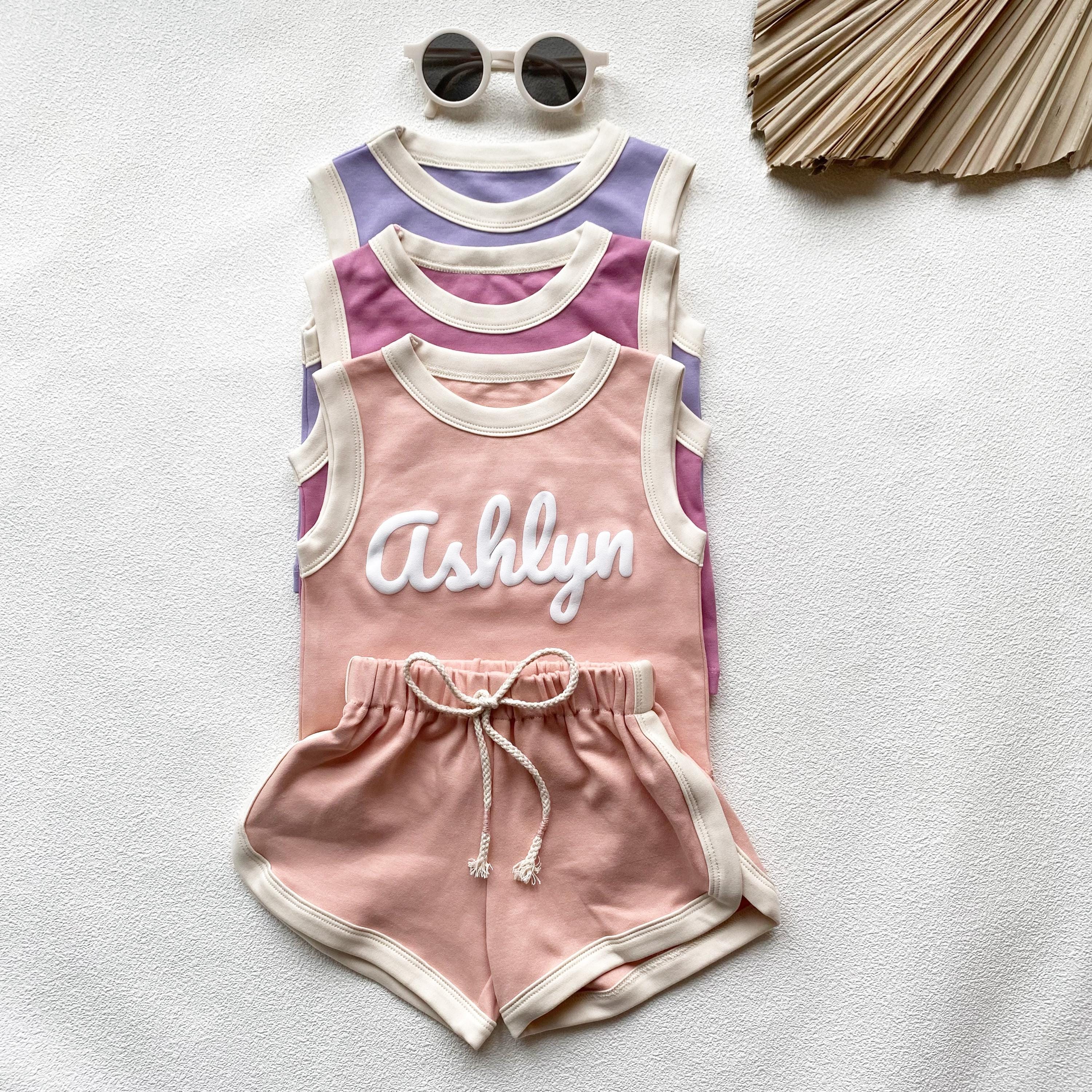 Personalized Kids Puff Name Toddler shorts Set| Cloth225