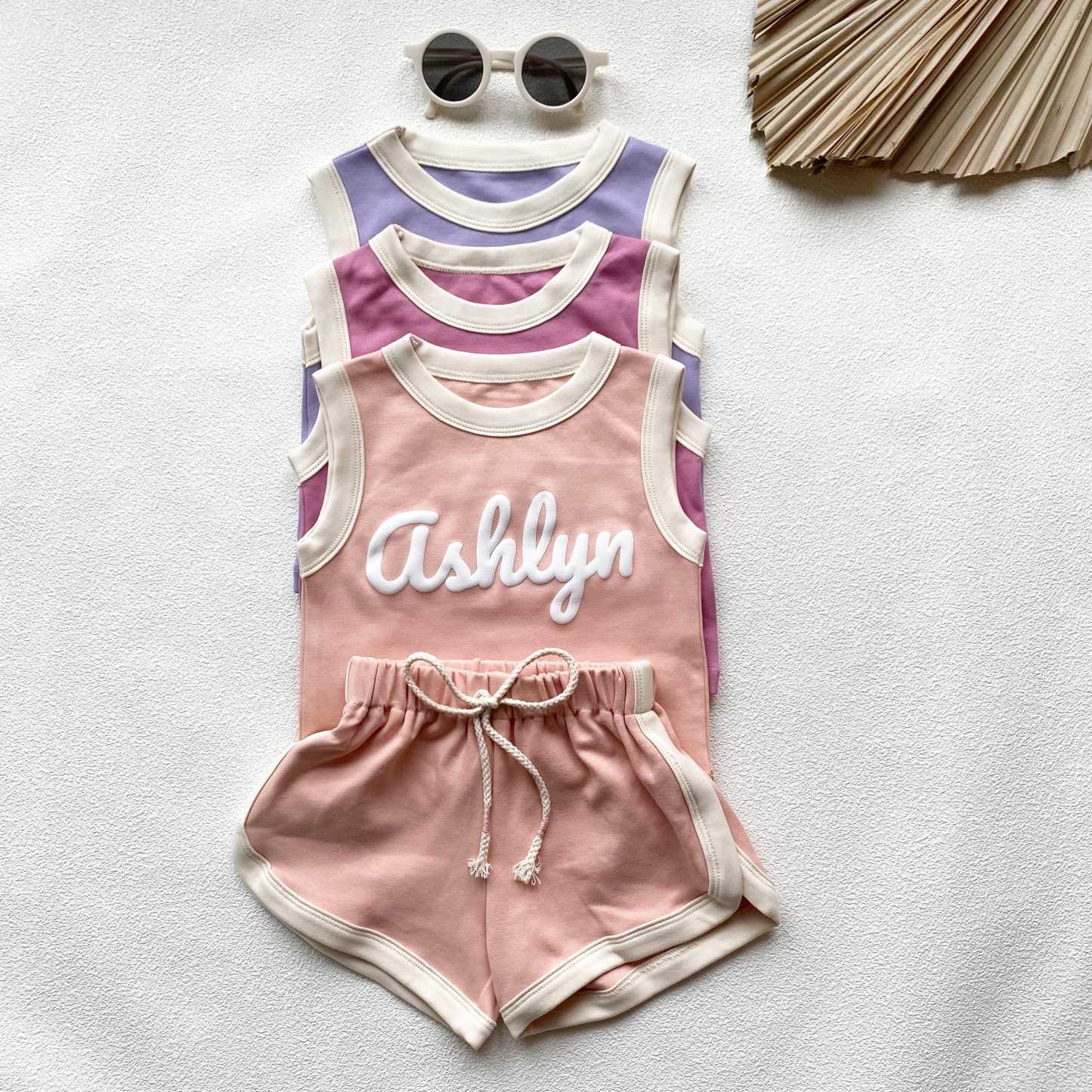 Personalized Kids Puff Name Toddler shorts Set| Cloth225