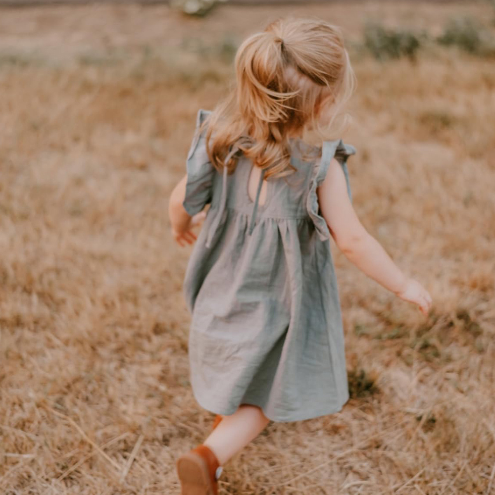 Personalized Girls Name Sleeveless Ruffle Dress| Dress18