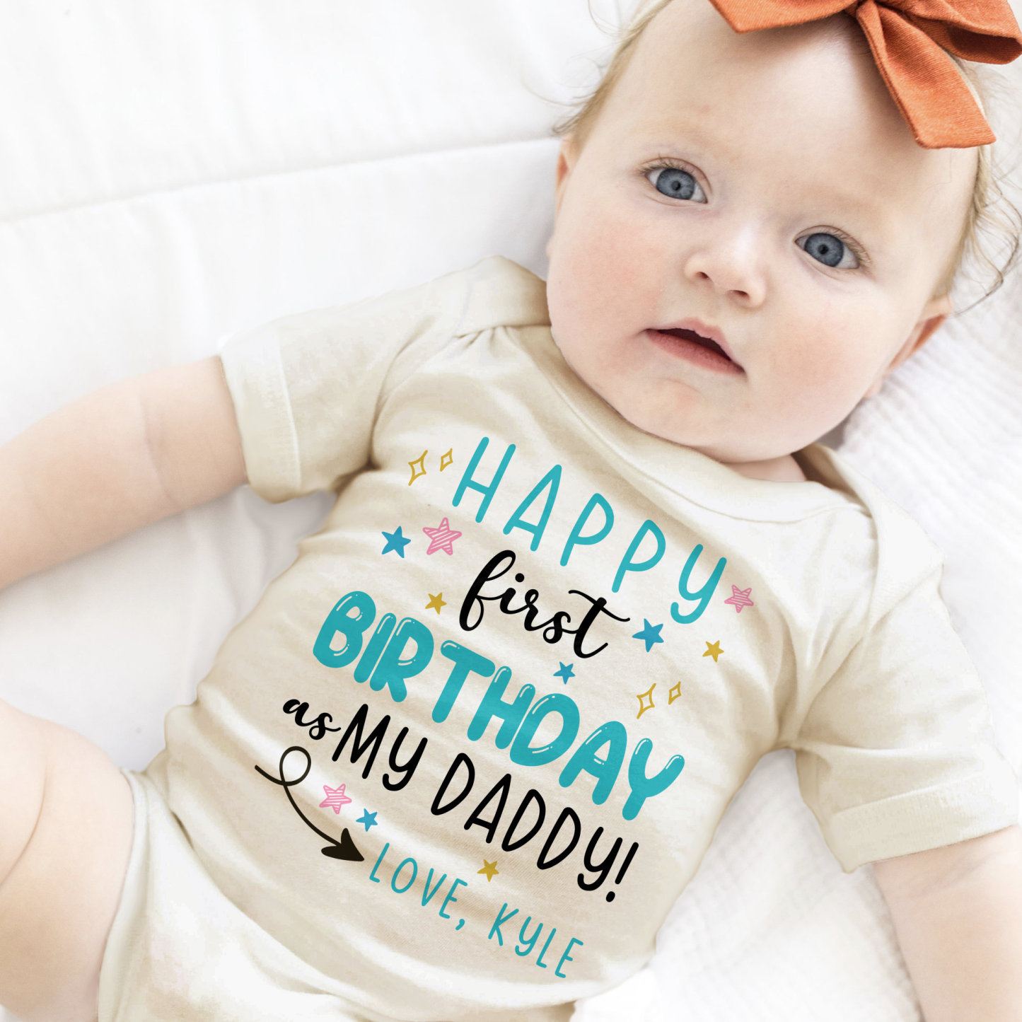 Personalized First Birthday as My Daddy Cozy Onesie| BBcloth2205
