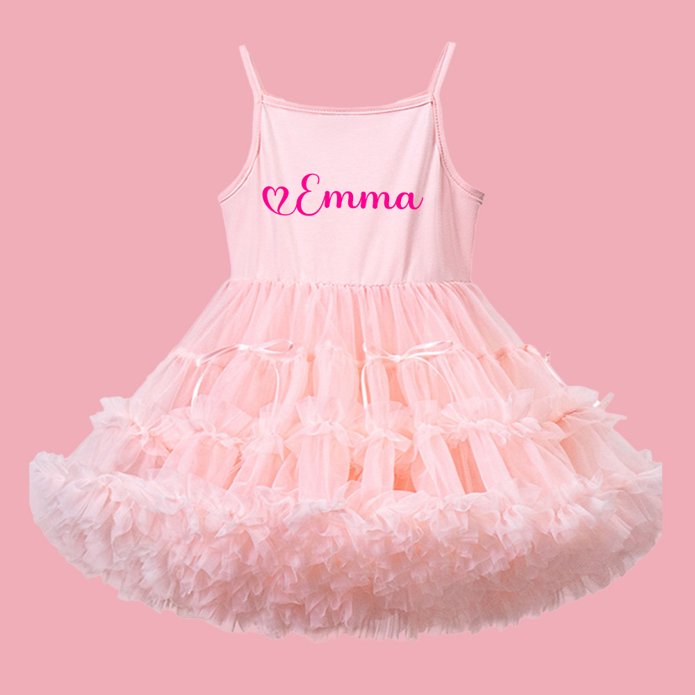 Personalized Girl Sleeveless Strap TUTU Dress| Dress41