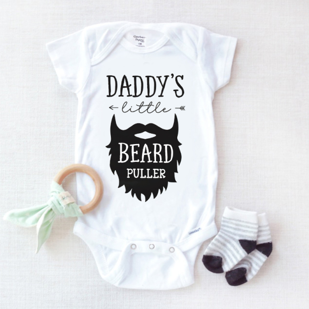 Personalized Daddy's Little Beard Puller Cozy Onesie| BBcloth2207