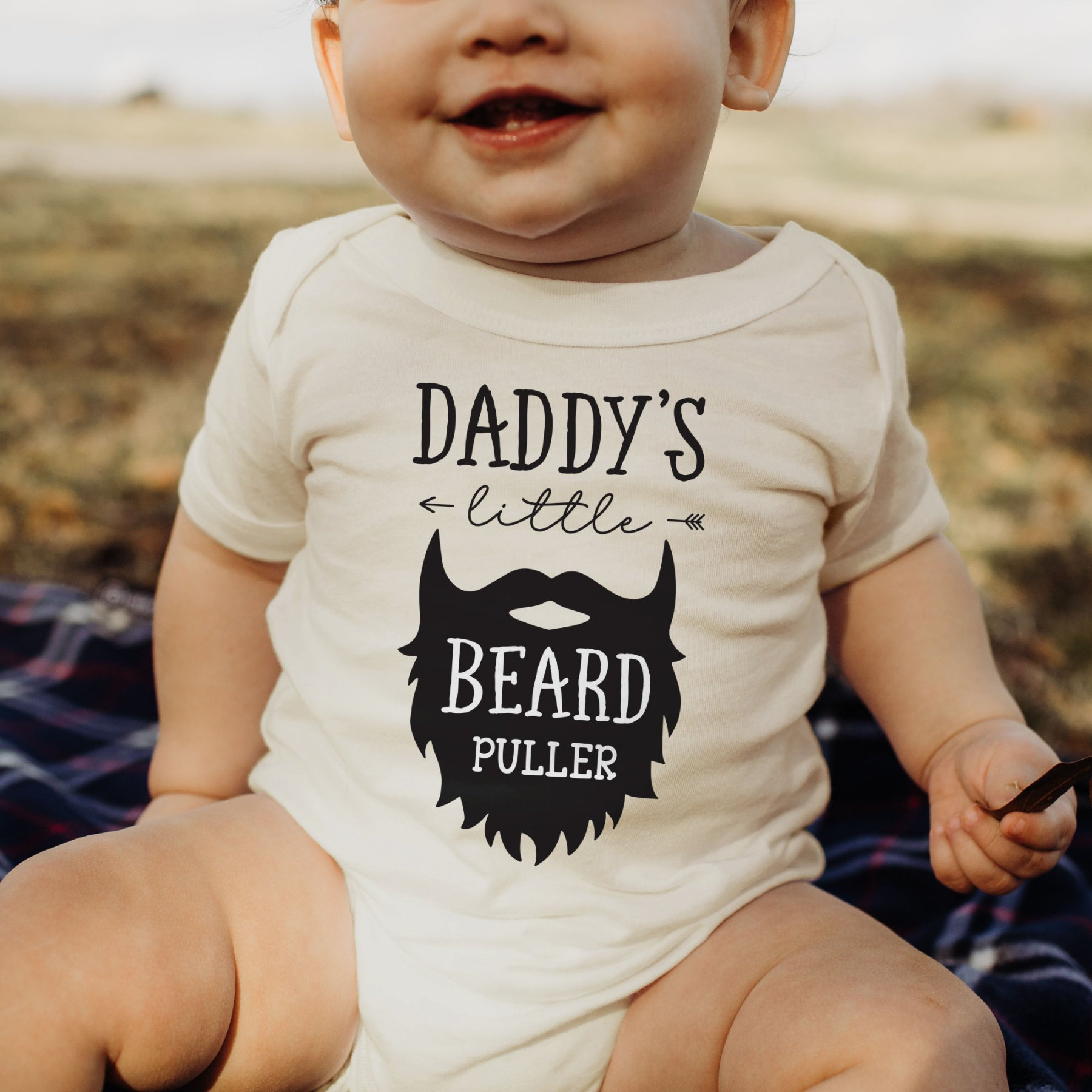 Personalized Daddy's Little Beard Puller Cozy Onesie| BBcloth2207