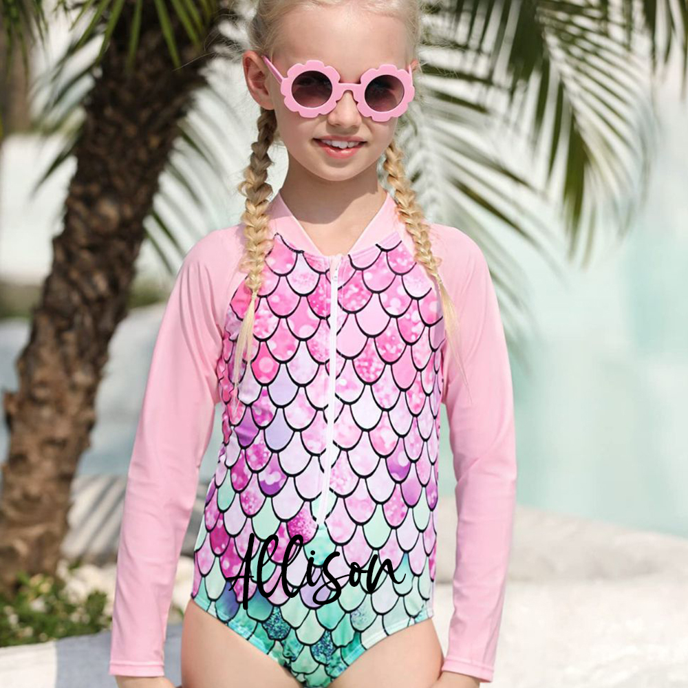 Personalized Unicorn Sun Protection Swimsuit| Swimsuit04