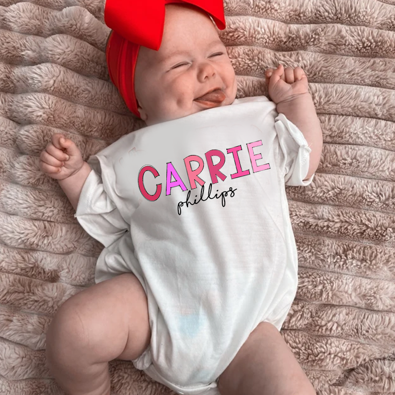 Personalized Baby Girl Name Bubble Romper| BBCloth50