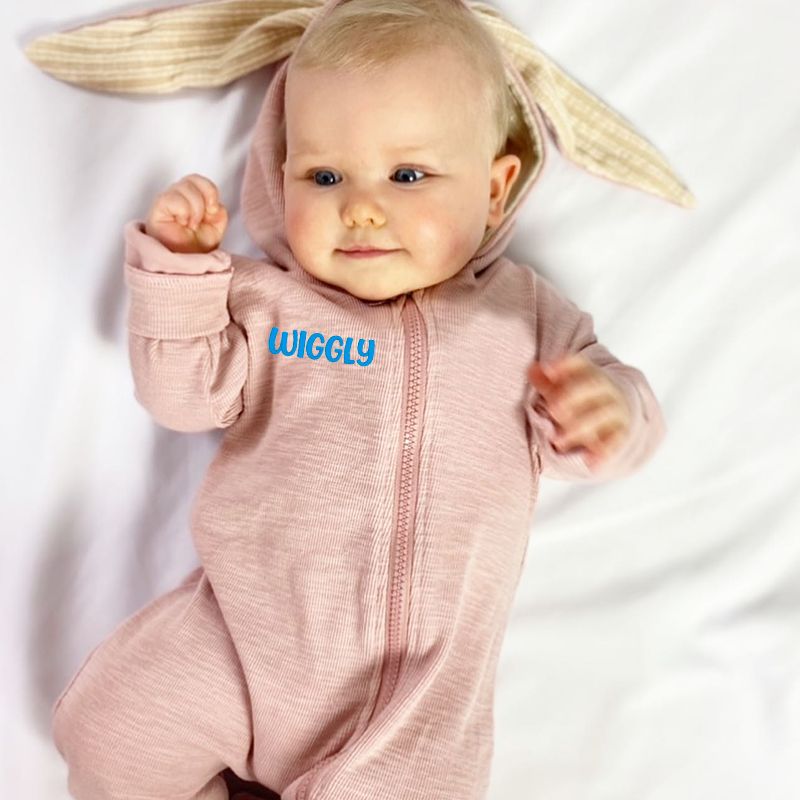 Personalized Embroidered Bunny Ear Baby Romper| Cloth121