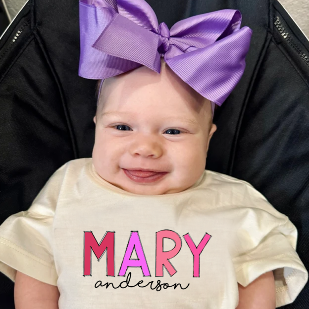 Personalized Baby Girl Name Bubble Romper| BBCloth50