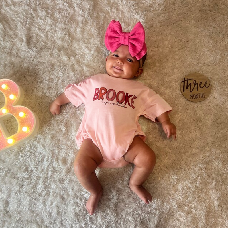 Personalized Baby Girl Name Bubble Romper| BBCloth50