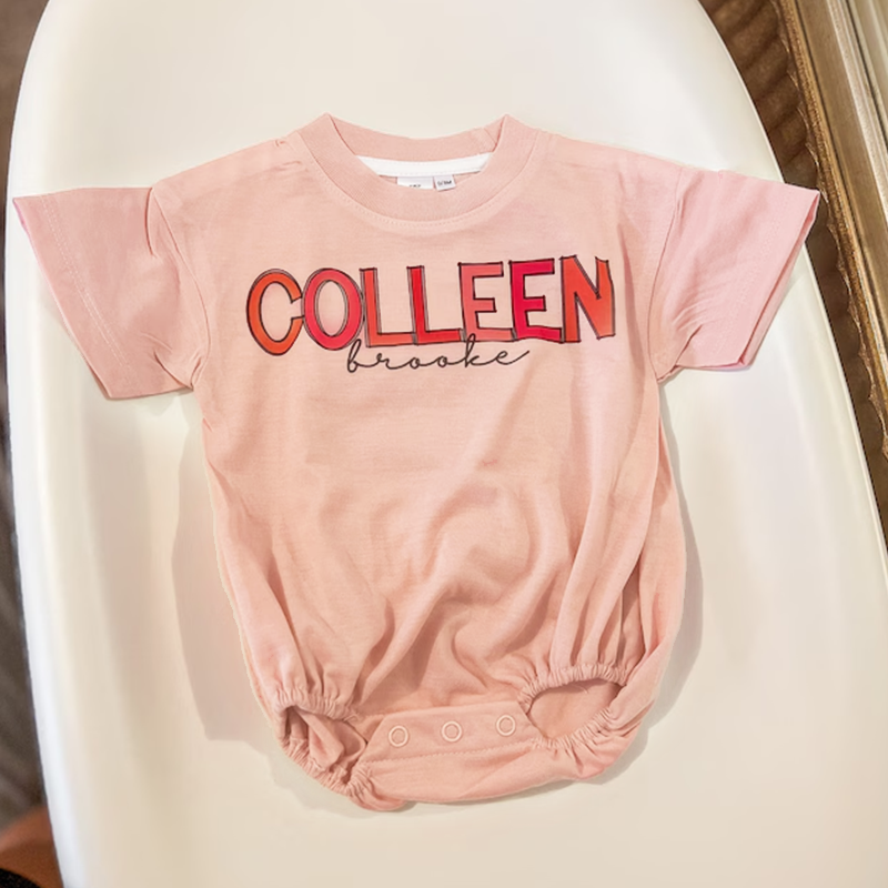 Personalized Baby Girl Name Bubble Romper| BBCloth50