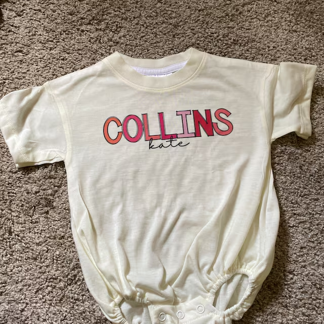 Personalized Baby Girl Name Bubble Romper| BBCloth50