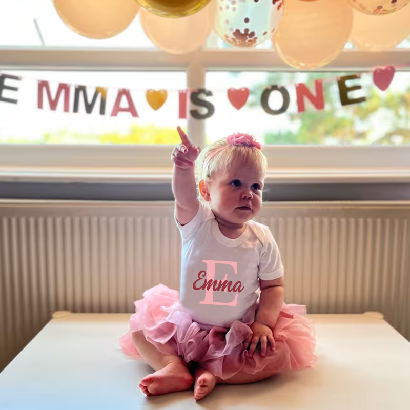 Personalized Baby Girls Name Tutu Skirt Set Headband| BBCloth11