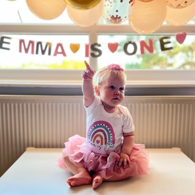 Personalized Baby Girls Birthday Tutu Skirt Headband| BBCloth06