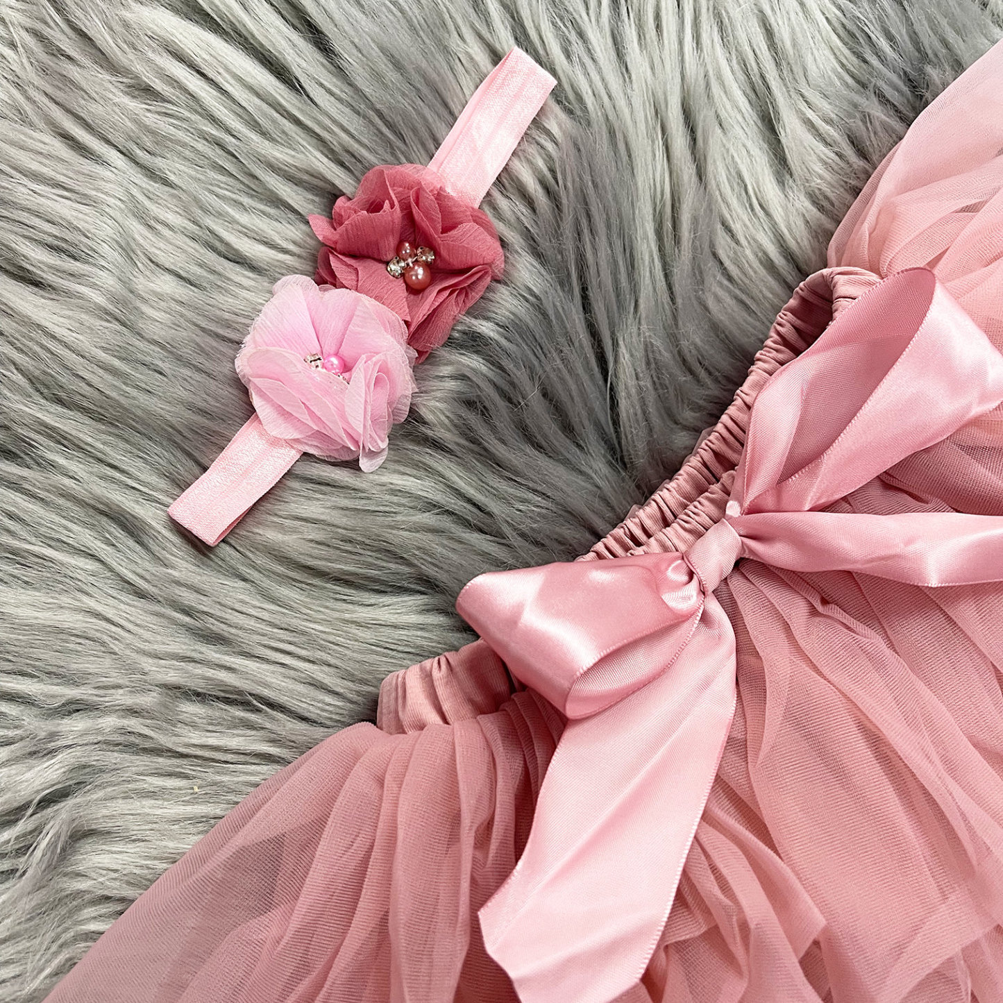 Personalized Baby Girls Birthday Tutu Skirt Headband| BBCloth06