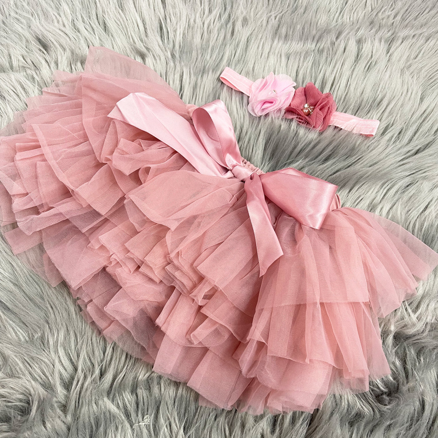 Personalized Baby Girls Birthday Tutu Skirt Headband| BBCloth06