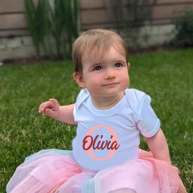 Personalized Baby Girls Name Tutu Skirt Set Headband| BBCloth11