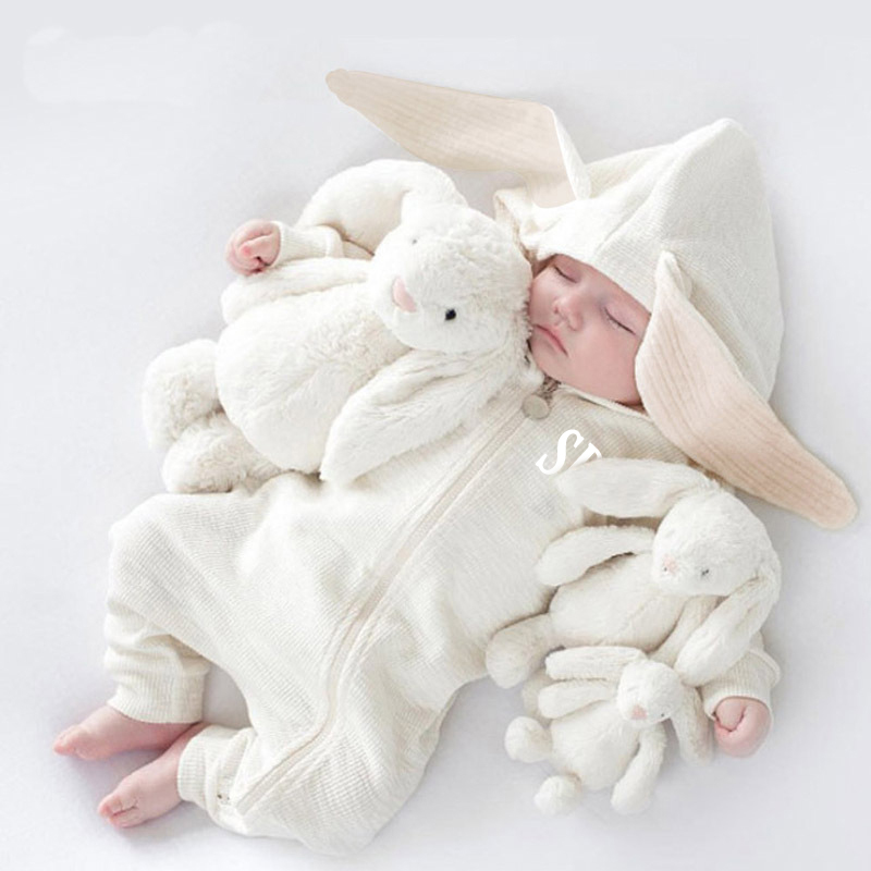 Personalized Kids Bunny Long Eared Romper Jumpsuit| Cloth104