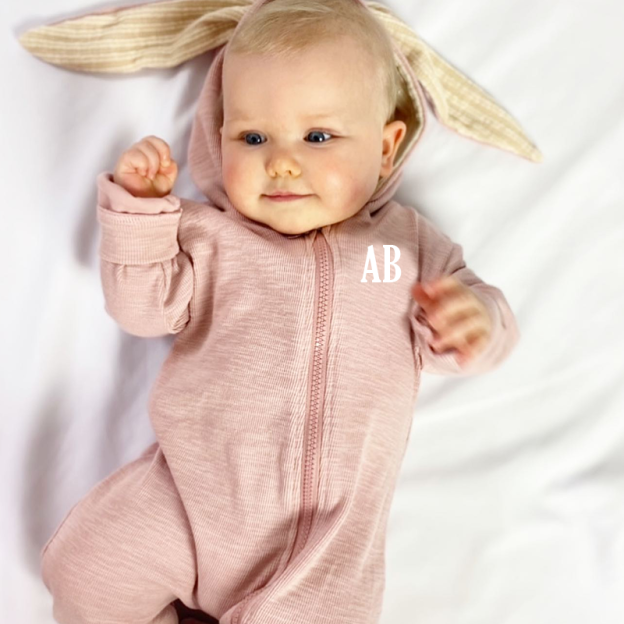 Personalized Kids Bunny Long Eared Romper Jumpsuit| Cloth104