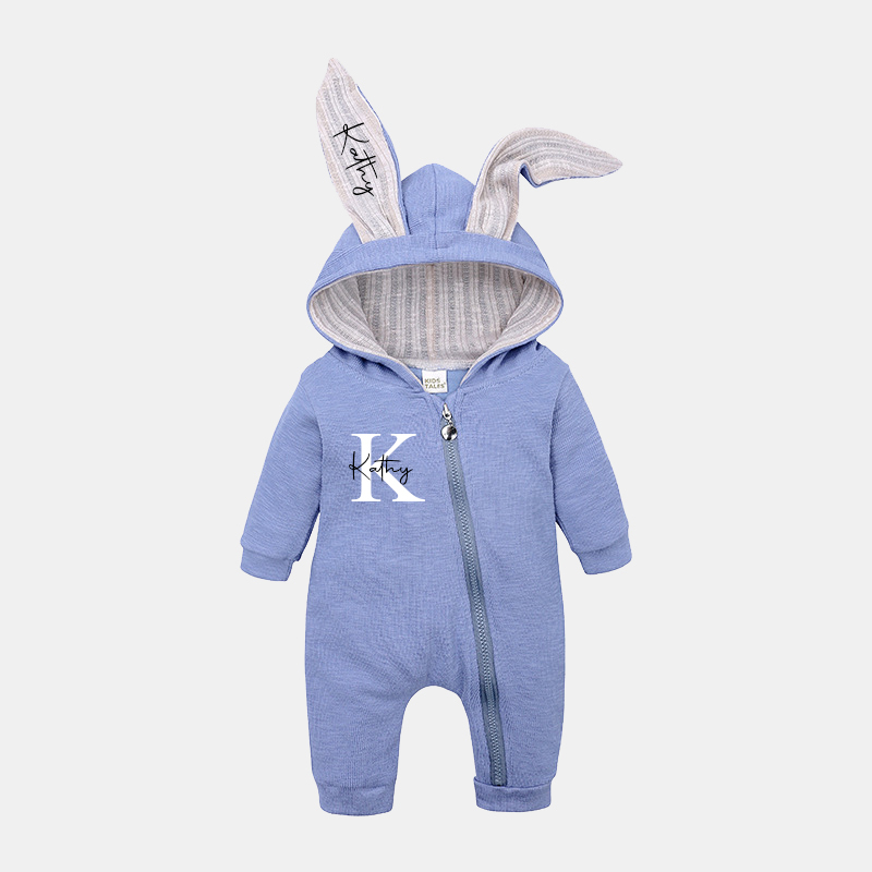 Personalized Bunny Ear Baby Romper| Cloth120