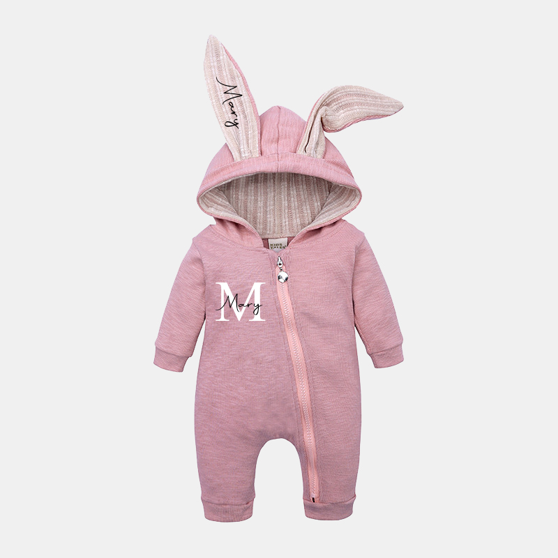 Personalized Bunny Ear Baby Romper| Cloth120