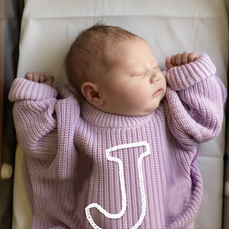 Personalized Kids Initial Hand Embroidered Sweater| Cloth187