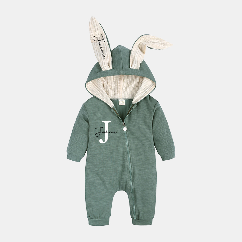 Personalized Bunny Ear Baby Romper| Cloth120