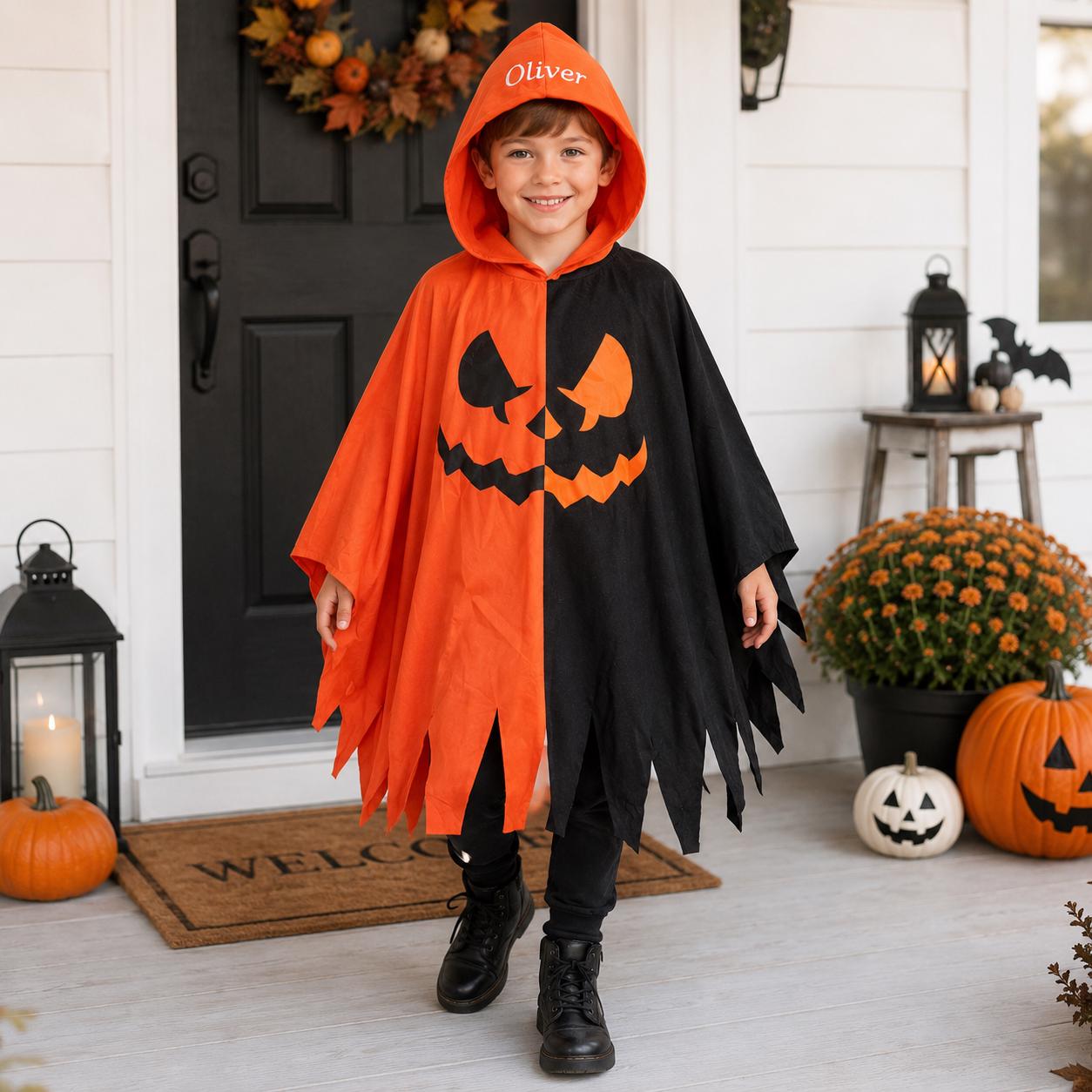 Personalized Children's Embroidered Halloween Hooded Cape| YESHalloween12