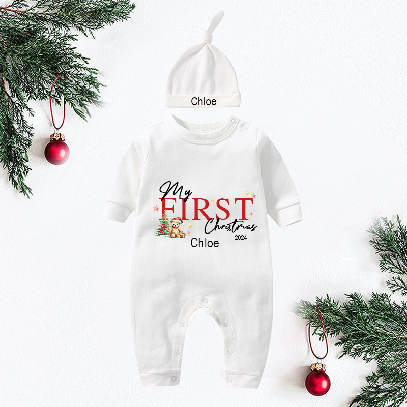 Personalized Baby My First Christmas Outfit| BBCloth1212