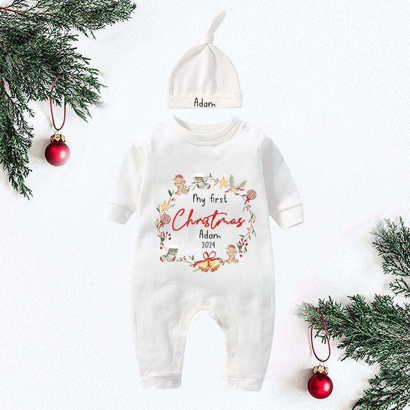 Personalized Baby My First Christmas Outfit| BBCloth1210