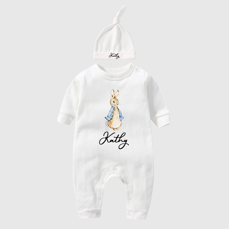 Personalized Blue & Pink Rabbit Baby Going Home Sets| BBCloth13