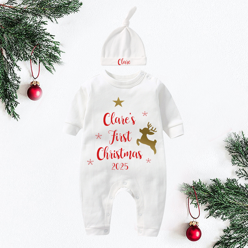 Personalized Baby My First Christmas Outfit| BBcloth1223