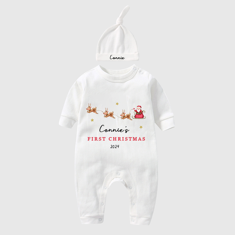 Personalized Baby First Christmas Outfit| BBCloth1202