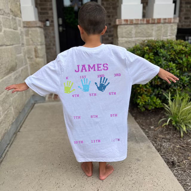 Personalized Kids Class Of Class Of 2037 Handprint Shirt| Cloth181